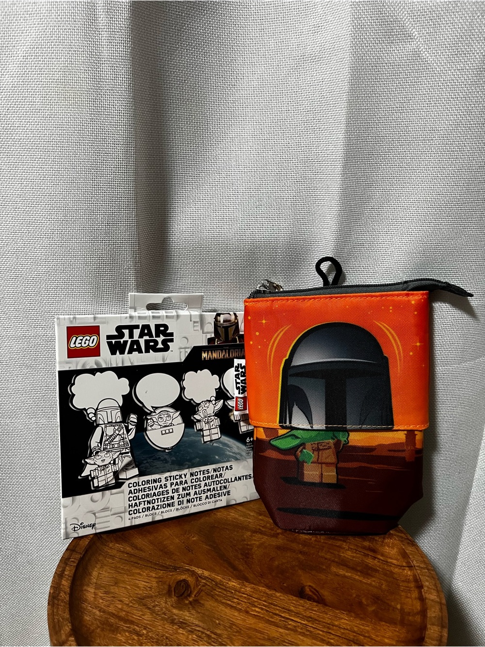 Lego Star Wars Mandalorian Coloring Sticky Notes & Pencil Case NWT
